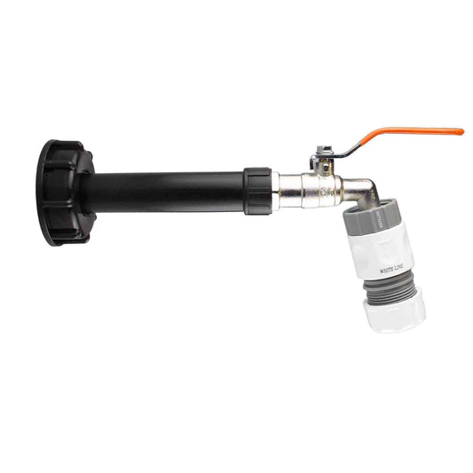 IBC 2 in S60X6 cap with lever tap and hose connectors, set
