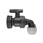 IBC 2in S60X6 cap with large plastic valve and 20mm MDPE elbow connector