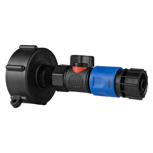 IBC Tank Schnellkupplung mit 3/4" BSPF Schlauchanschluss und S60x6 Saugventil (männlich)