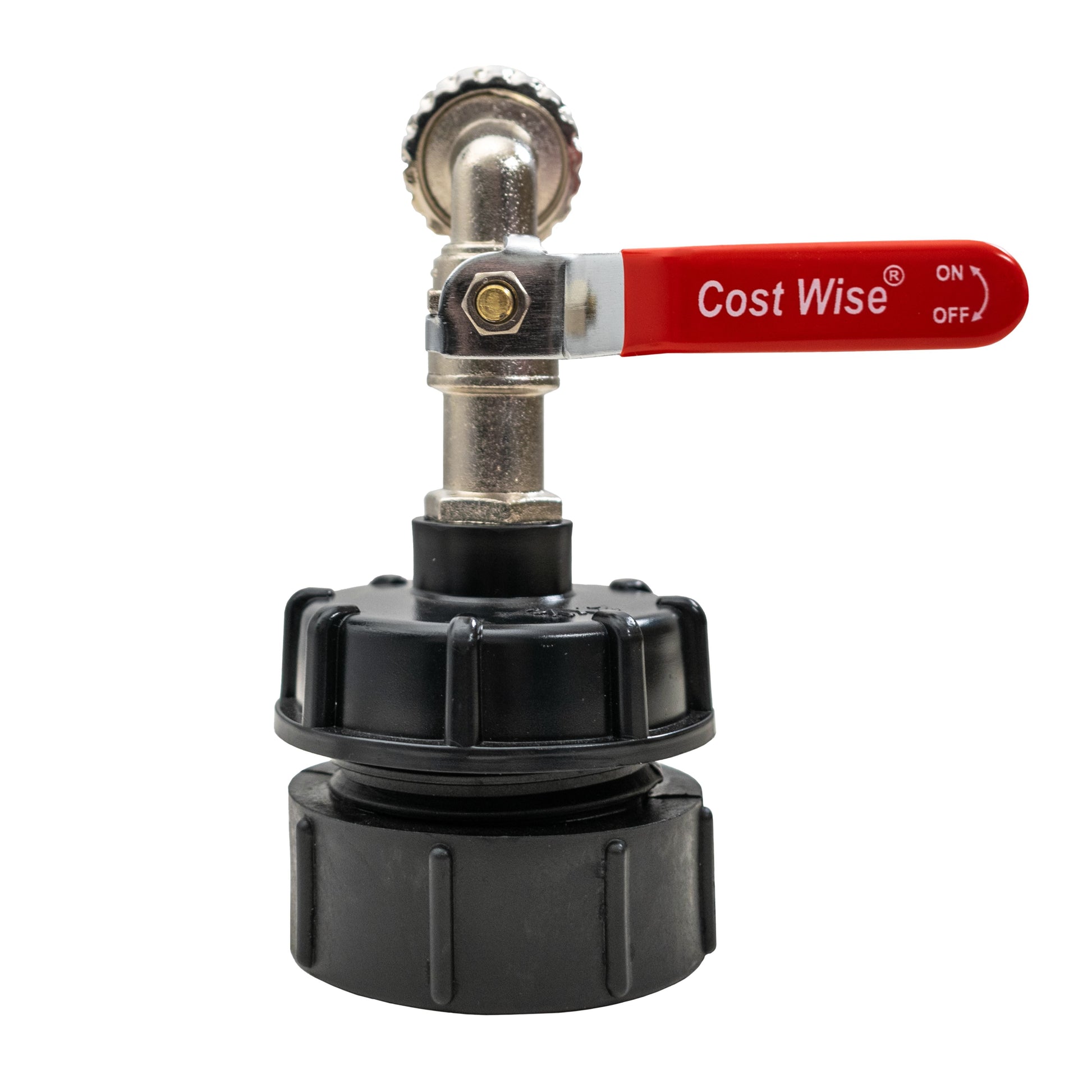 Quick-connect lever tap with 1/2” BSP outlet and red ON/OFF lever