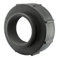 IBC S100X8 to 2" BSPF adapter: 2" BSPF female fine-thread, black plastic