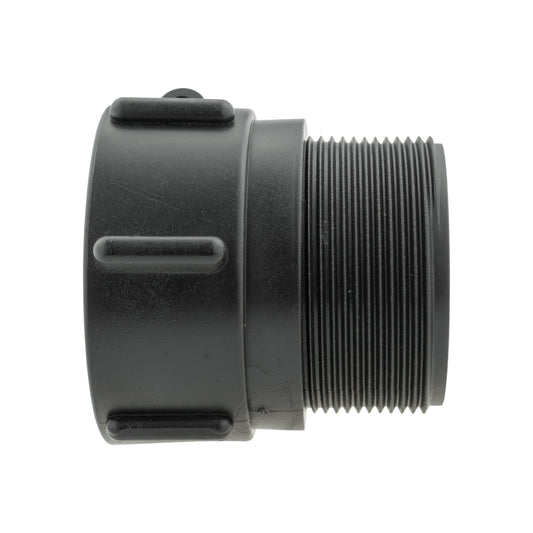 IBC tank adapter S60x6 (female) to 1.5in BSP (male), black plastic