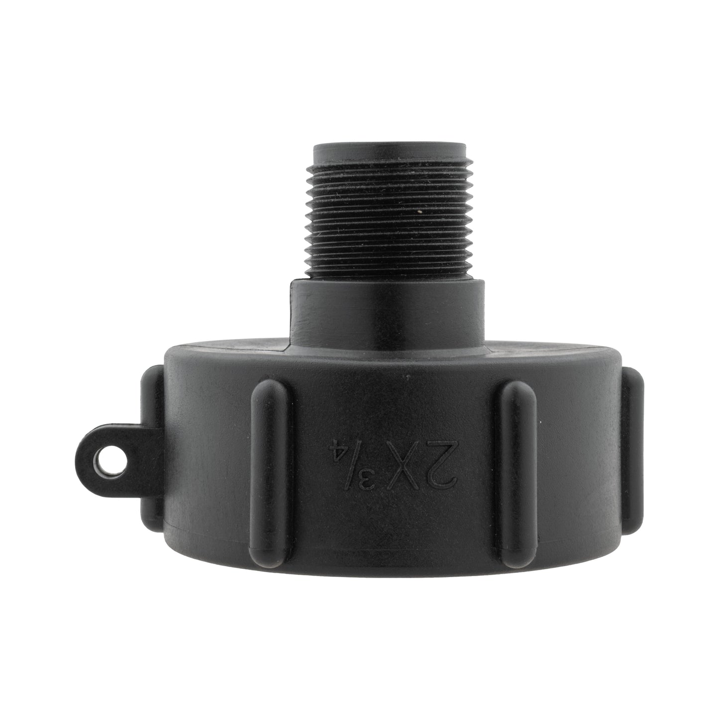 IBC adapter with S60X6-style threads on top opening and side bracket