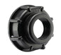 IBC End Cap with built-in 1" BSPF thread, black plastic fitting