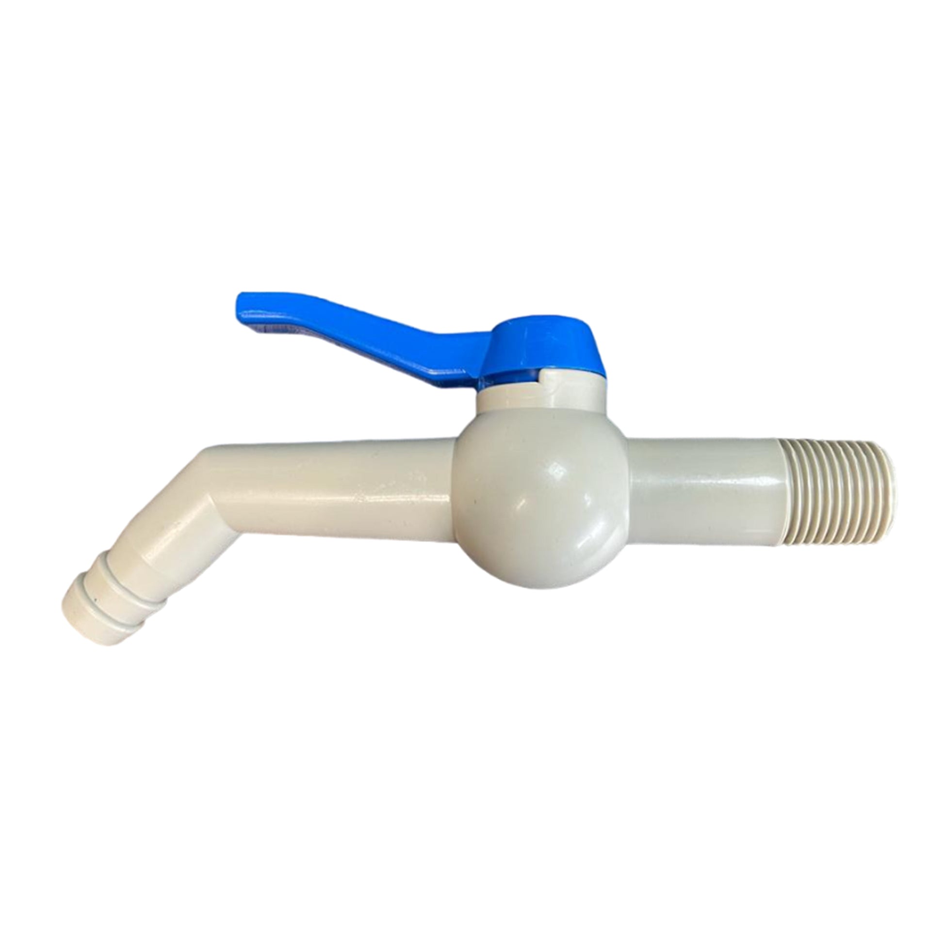PP 45° tap, blue lever handle, 1/2" BSPM inlet, 170mm