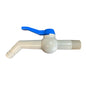 PP 45° tap, blue lever handle, 1/2" BSPM inlet, 170mm