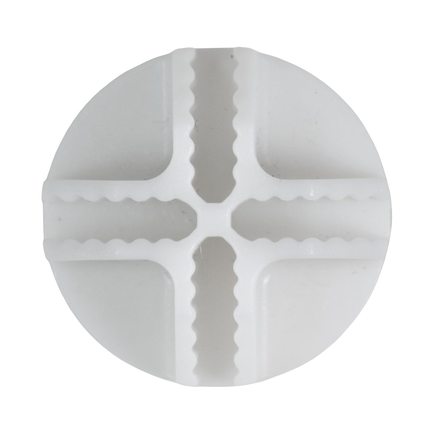 White half-snap ball insert with four molded arms