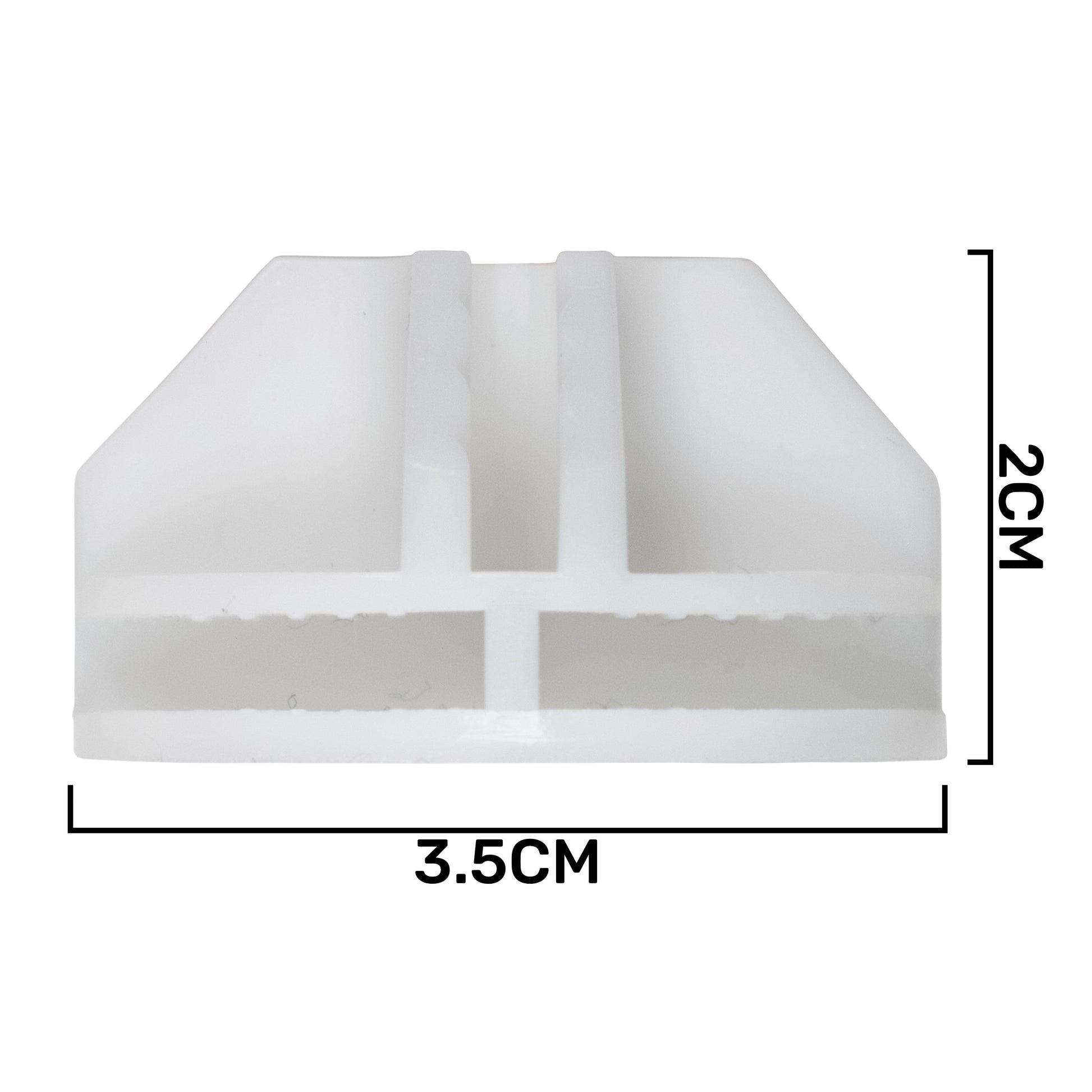 White half-snap ball base, dimensions 3.5 cm x 2.5 cm