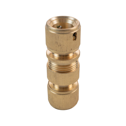 Brass quick connector plug with latch ball inside and threaded connection base