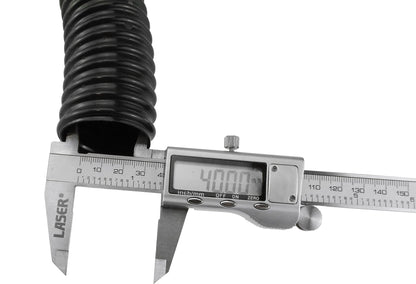 1.5" corrugated pipe near caliper, shows about 40mm diameter
