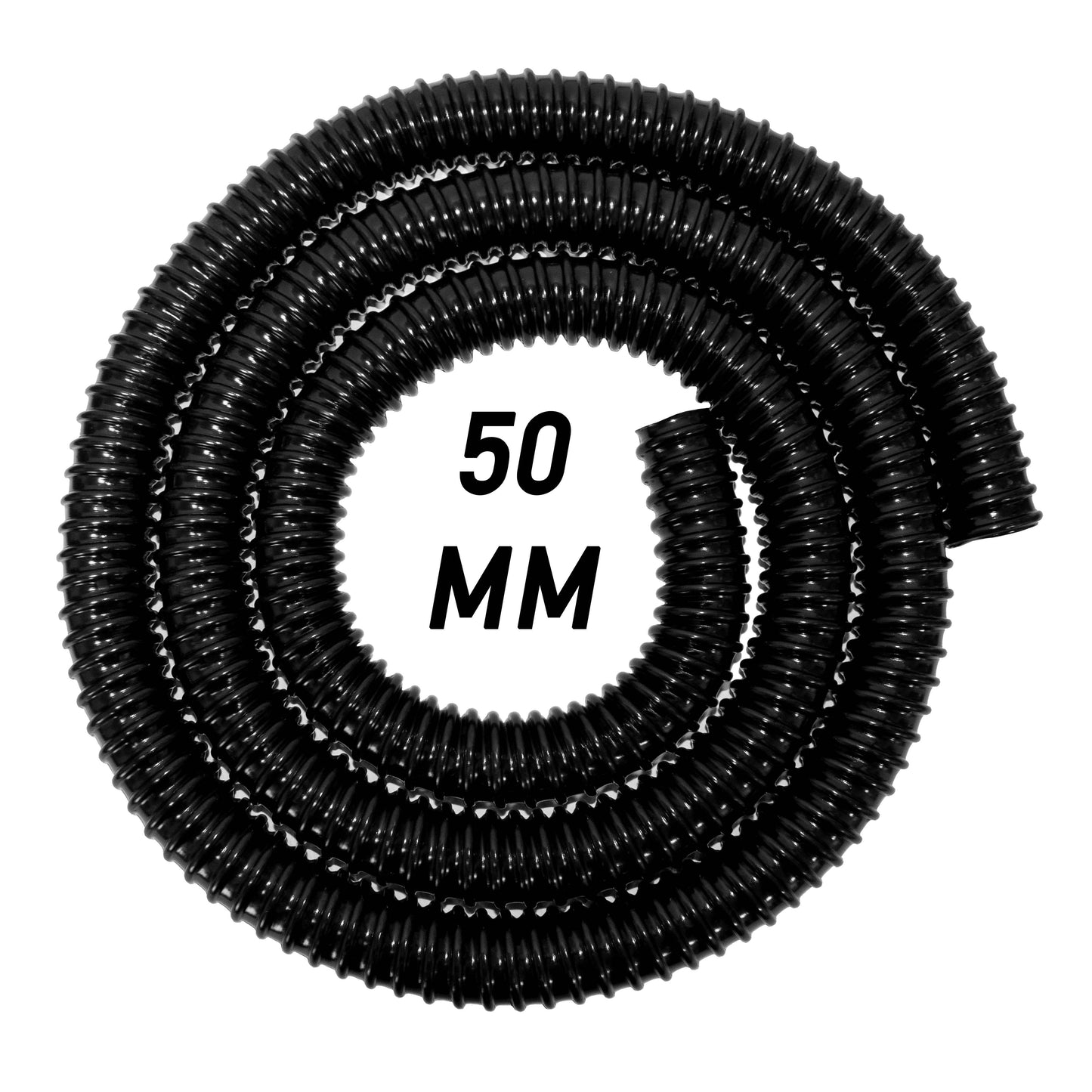 Corrugated pipe coil, 2 in (50 mm) black corrugated tubing roll