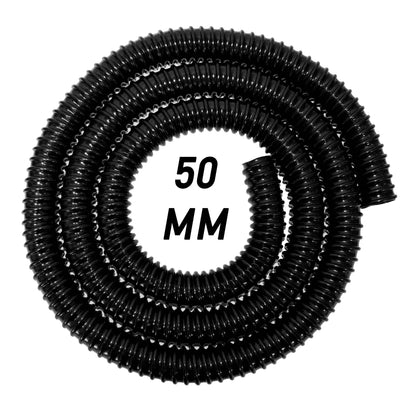 Corrugated pipe coil, 2 in (50 mm) black corrugated tubing roll