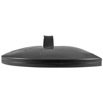 Dark gray leaf scoop lid underside with central upright tab