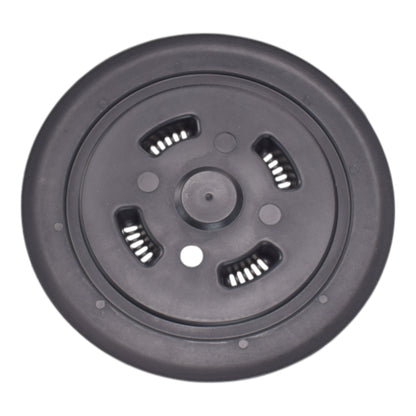 Gray plug insert underside with four vent openings and central cap