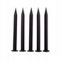 Black lawn border pegs: 5 pointed stakes with round heads