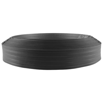 Black lawn border edging roll coil form for easy garden border