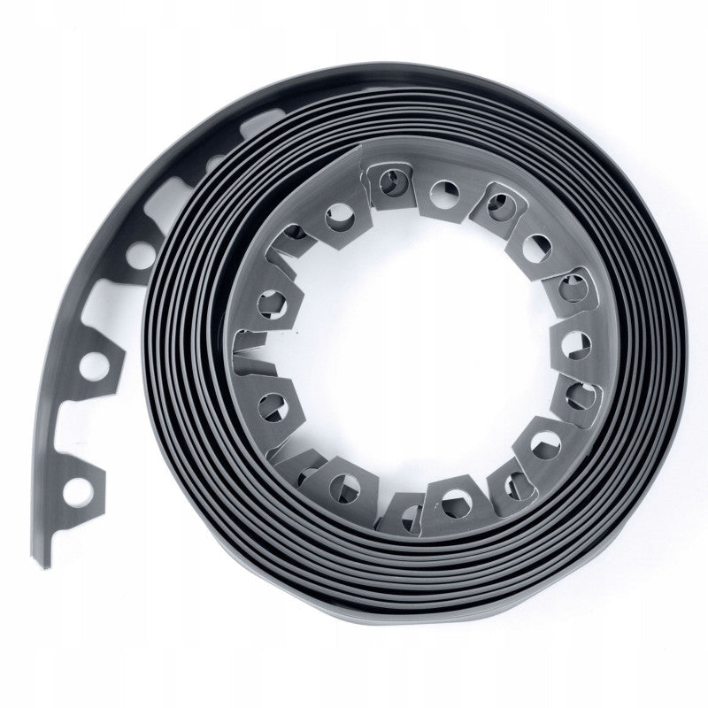 Gray edging ring coil with evenly spaced fixing holes for curved installation