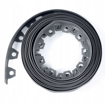 Gray edging ring coil with evenly spaced fixing holes for curved installation