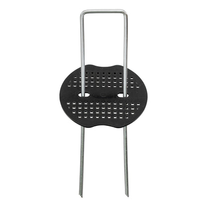 Black peg washer with two metal stakes