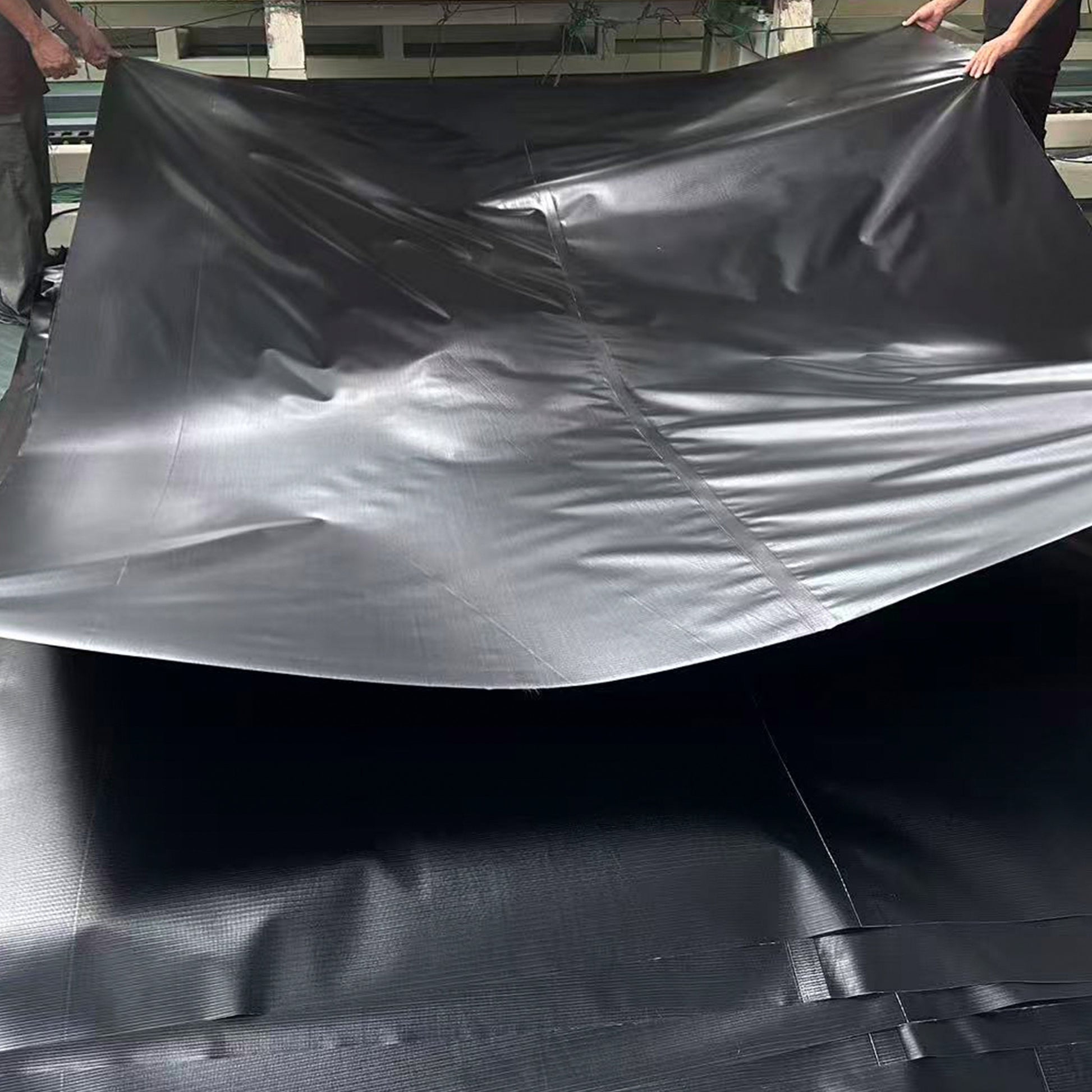 Black PVC pond liner sheet, 5 m x 5 m, thick 450gsm