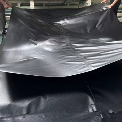 Black PVC pond liner sheet, 5 m x 5 m, thick 450gsm