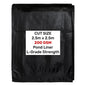 Pond liner L-Grade 2.5m x 2.5m, 200 GSM, black sheet in packaging
