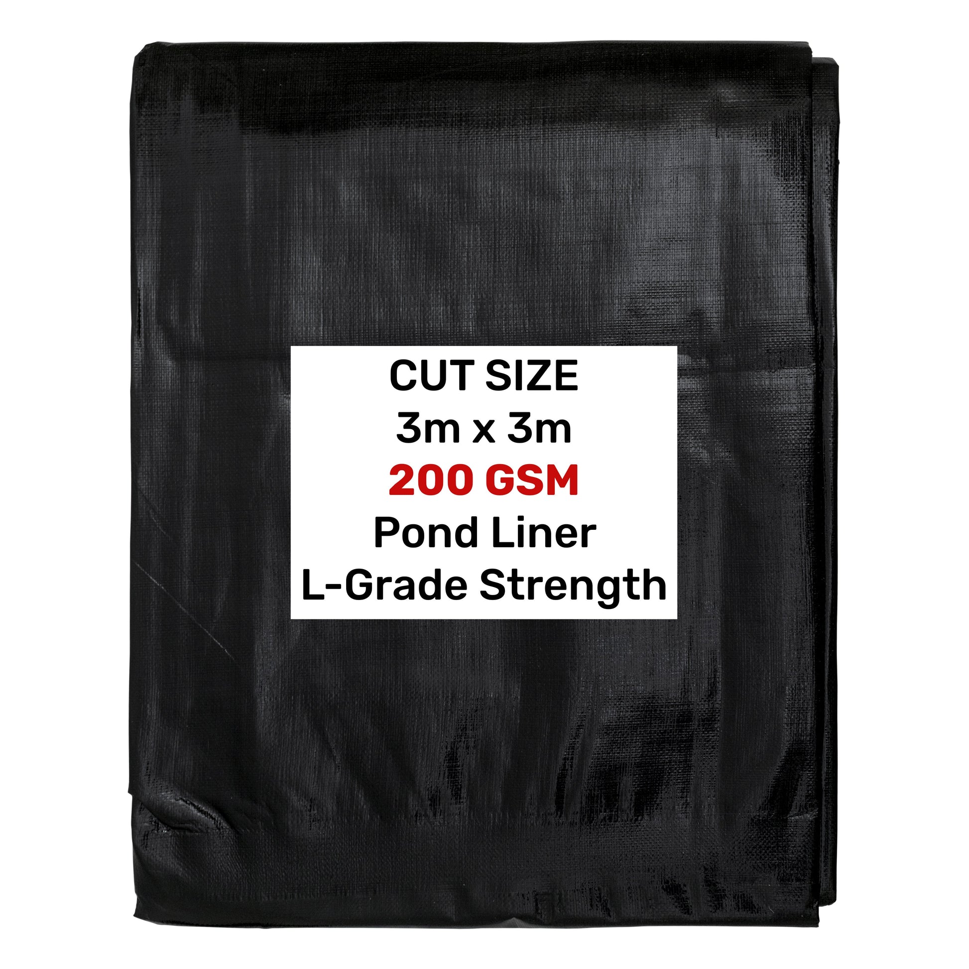 Pond liner L-Grade 3m x 3m, 200GSM, dark fabric sheet