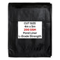 Pond Liner L-Grade 4m x 5m, 200 GSM, schwarzes Teichauskleidungsblatt