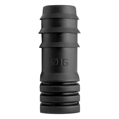 Schwarzes 1/2" Barb-Verbindungsstück mit gestuften Widerhaken, rundem Kopf