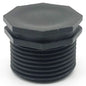 End Plug Connector 2" BSPM with black hex top and threaded end