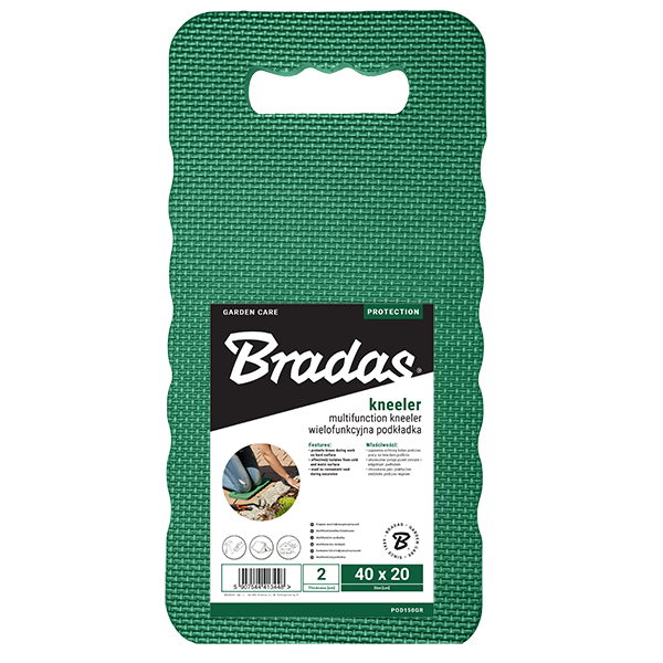 BraaDS garden kneeler packaging for green multifunction kneeler mat, 40 x 20 cm