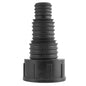 Pond connector 1.25" BSPF, black threaded plastic fitting (20/25/32mm)