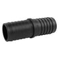 32mm straight pond connector, black flexible tubing fitting with ridged grip