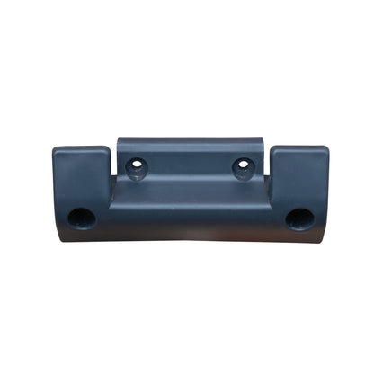 Hose reel wall bracket back plate with two screw holes and side ports