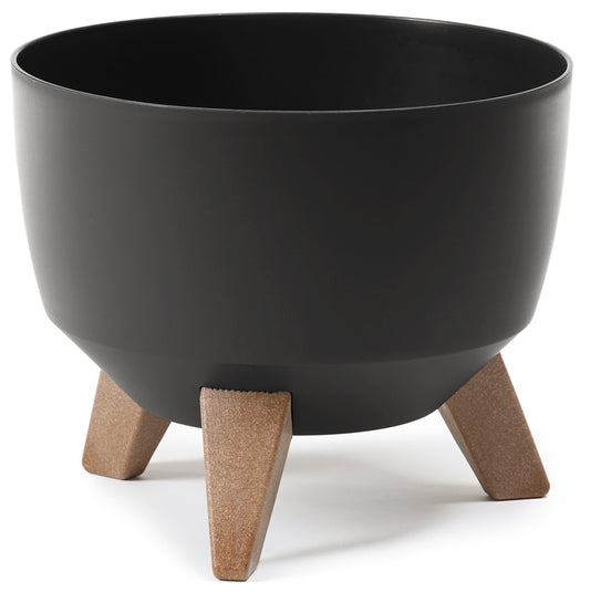 Roma bowl pot with legs, 240mm, black