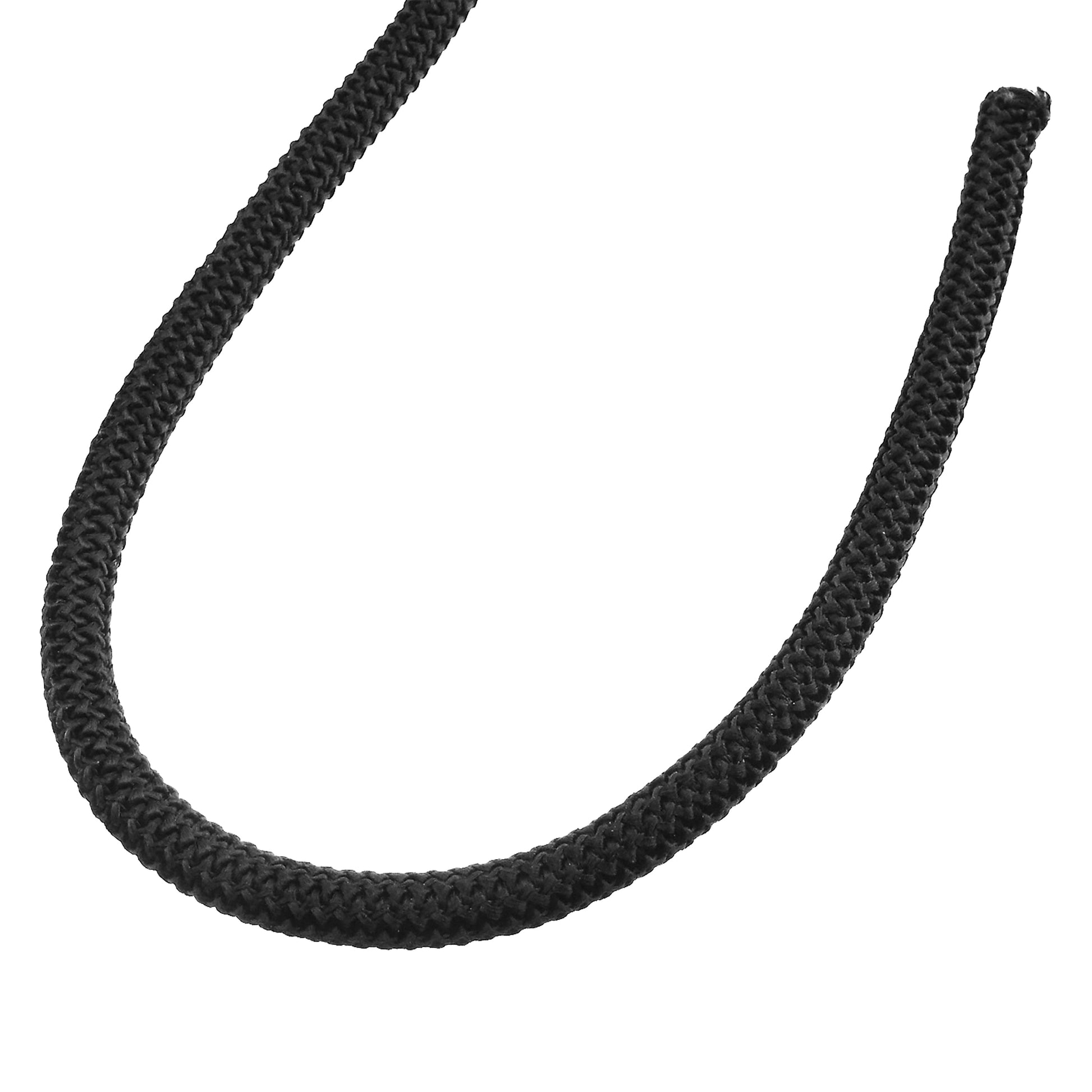 Black bungee cord loop with braided 6mm thickness