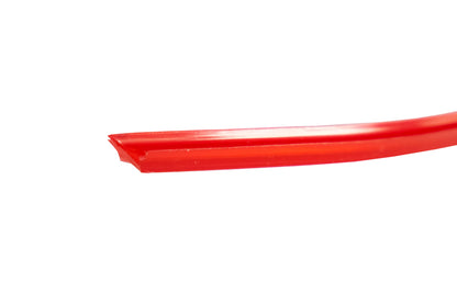 Red trimmer line tip showing star profile, 2.4mm weed trimmer cord