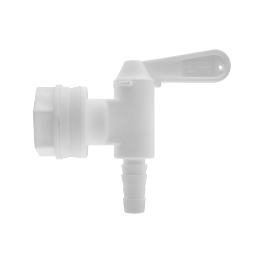 Best4Trade-Retail Home Brew replacement bucket tap, white plastic spigot with threaded end
