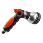 Black and orange hose water sprayer gun with orange nozzle head and control dial