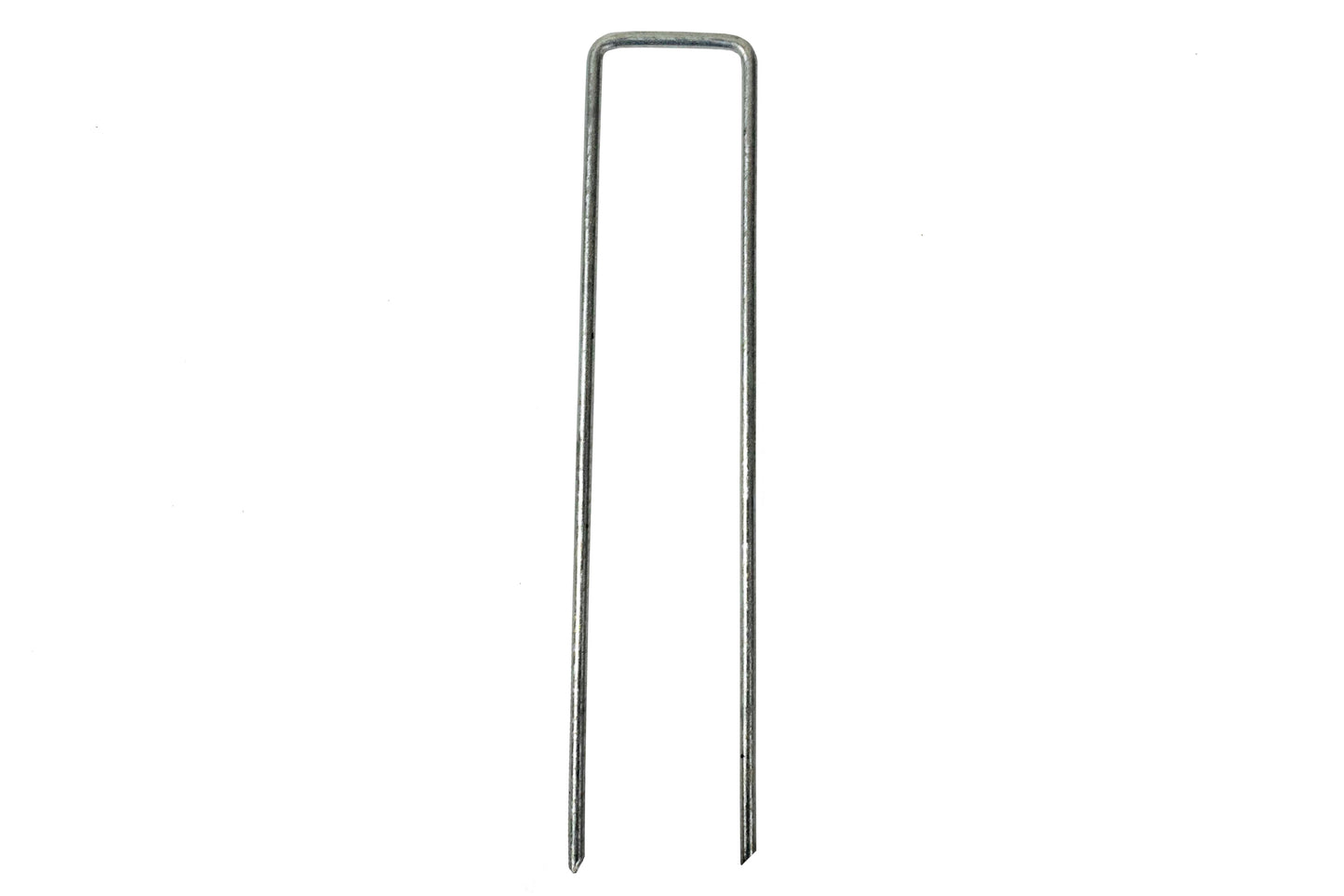 Two galvanized weed mat hold down pegs, 30mm x 150mm