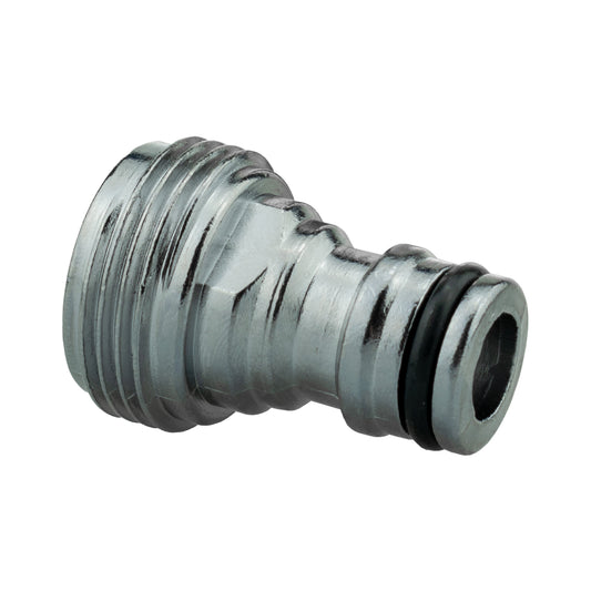3/4" BSPM snap-on male tap connector, nickel-plated brass, rubber seal