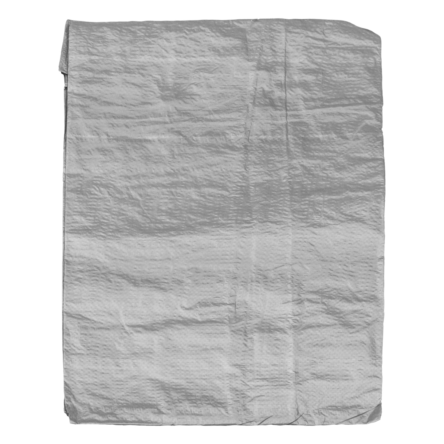 Gray tarpaulin sheet, smooth crinkled surface, 4m x 5m
