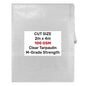 Clear tarpaulin sheet, 2m x 4m, with cut-size label (100 GSM, M-Grade)