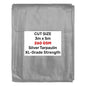 Silver tarpaulin cover 3m x 5m, XL-grade strength fabric