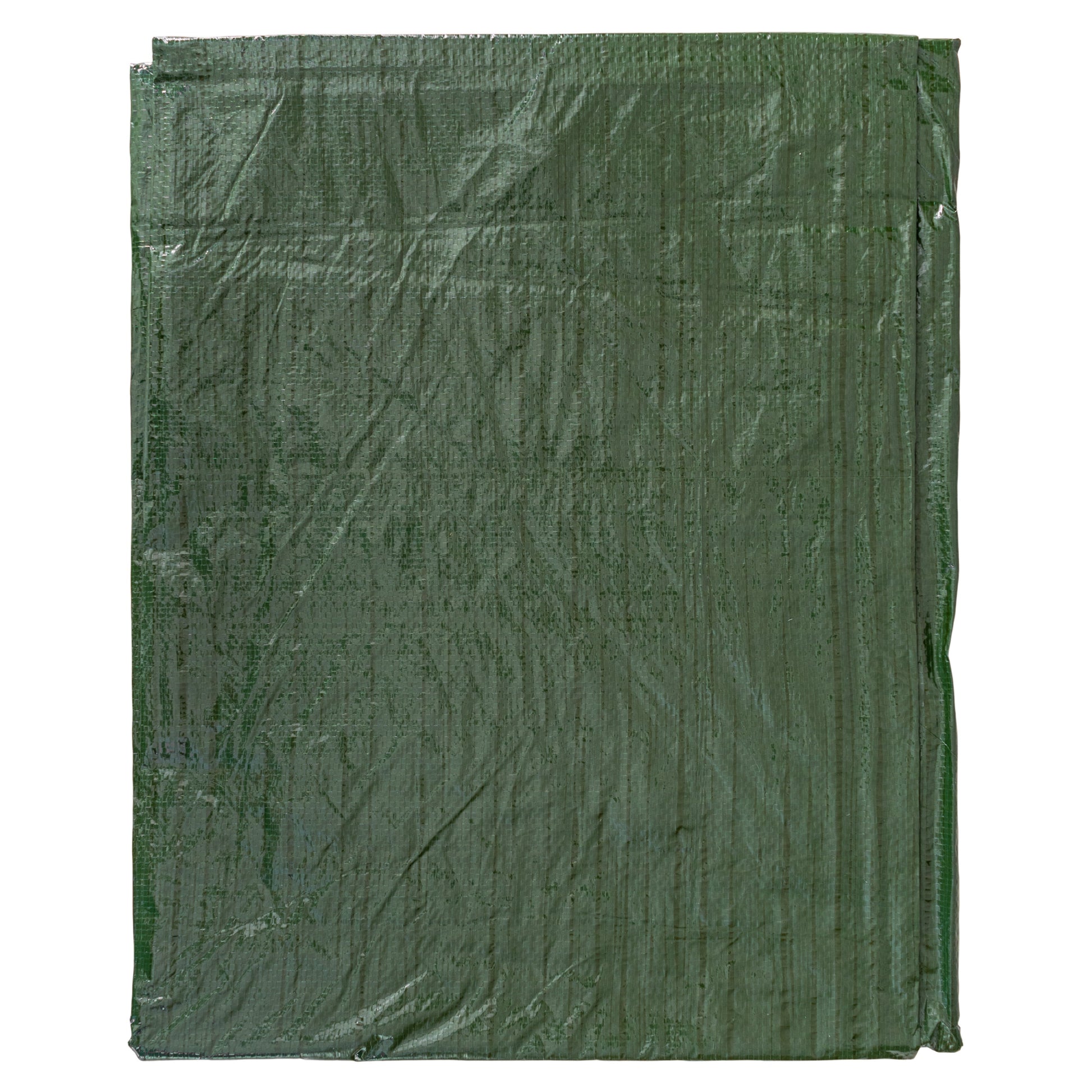 Green M-grade tarpaulin sheet, flat panel view