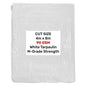 White tarpaulin 4m x 8m, 90 GSM M-grade strength (folded)