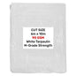 White tarpaulin 6m x 10m, 90 GSM M-grade strength, folded sheet