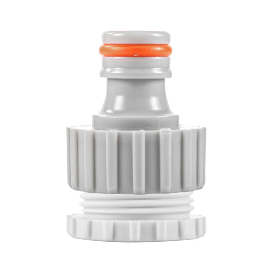 Gray/white 3/4-inch BSP female tap connector with orange seal ring