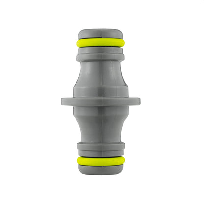 IBC cap body with grey spigot and lime collar rings for hose connection