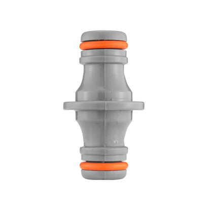 IBC 2in S60X6 cap with threaded hose fitting, grey body, orange seal rings